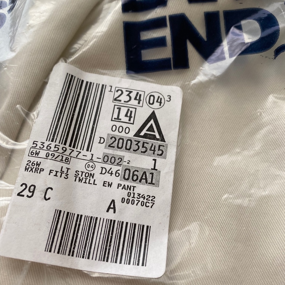 Pants size 26W lite stone twill